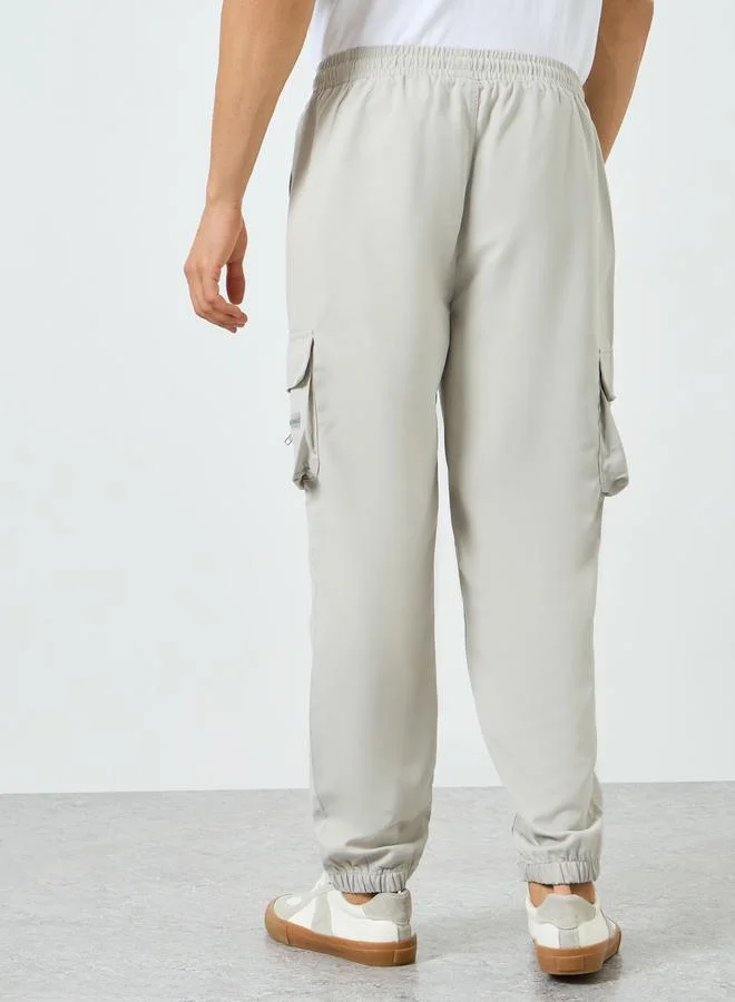 Take Two grey Men Grey Relaxed Fit Cargo Pants for Men | Best Price UAE